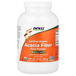 NOW Foods, сертифицированная органическая клетчатка акации в порошке, 340 г (12 унций)