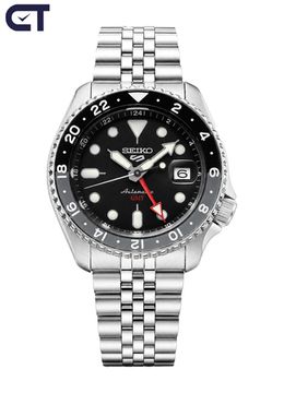 Seiko SSK001K1 5 Sports SKX мужские наручные часы — автоматический GMT с чёрным циферблатом