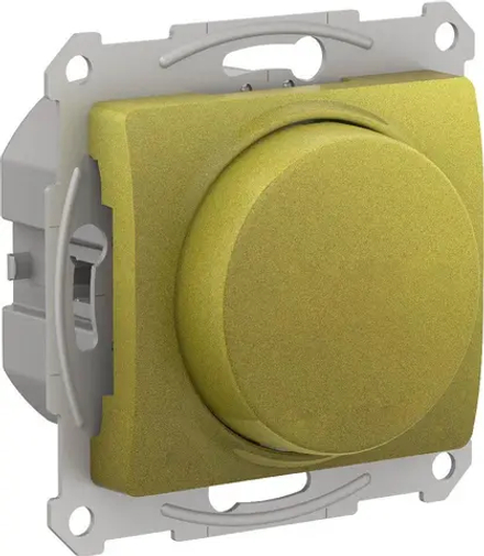 GLOSSA СВЕТОРЕГУЛЯТОР (диммер) повор-нажим, LED, RC, 400Вт, мех., ФИСТАШКОВЫЙ