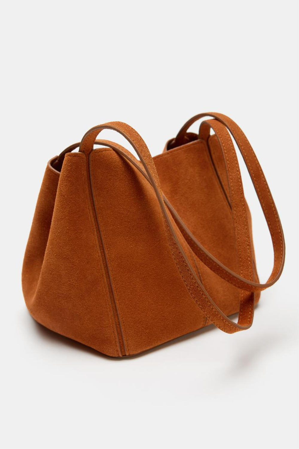 ZARA НЕБОЛЬШАЯ КОЖАНАЯ СУМКА НА ПЛЕЧО, ОРАНЖЕВЫЙ