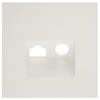 Накладка для ТВ-розетки и RJ-11 или RJ-45 Voltum S70 VLS002713