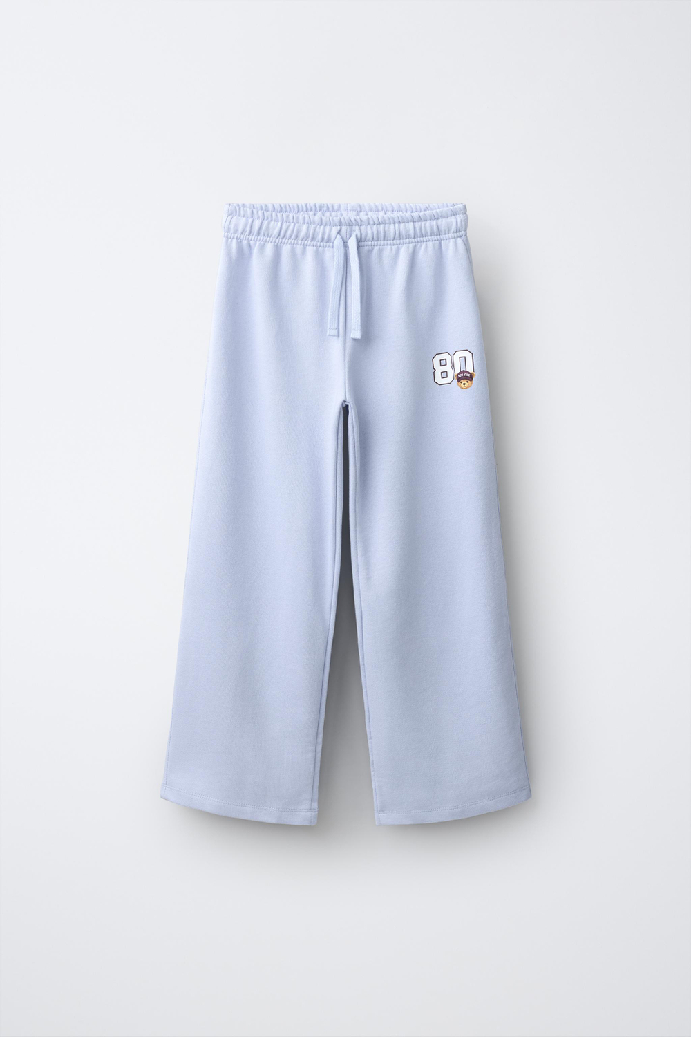 ZARA БРЮКИ WIDE-LEG В СТИЛЕ JOGGER, НЕБЕСНО-ГОЛУБОЙ