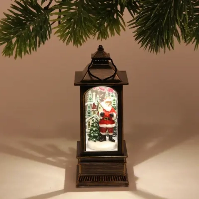 Сувенир с подсветкой Christmas «Фонарь - Дед Мороз» 12,8х5,4 см (3хAG13)