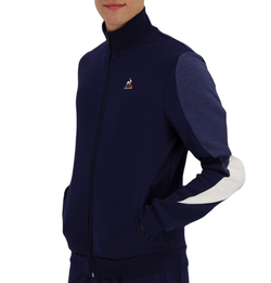 Мужская теннисная толстовка Le Coq Sportif SAISON 1 Full Zip Sweat N°1 SS23 — темно-синяя
