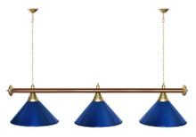 Лампа STARTBILLIARDS 3 пл. (плафоны хром,штанга хром,фурнитура золото)