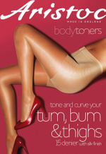 Колготки с утяжкой живота и бедер Bodytoners (Размер: S-M) (Цвет: черный)