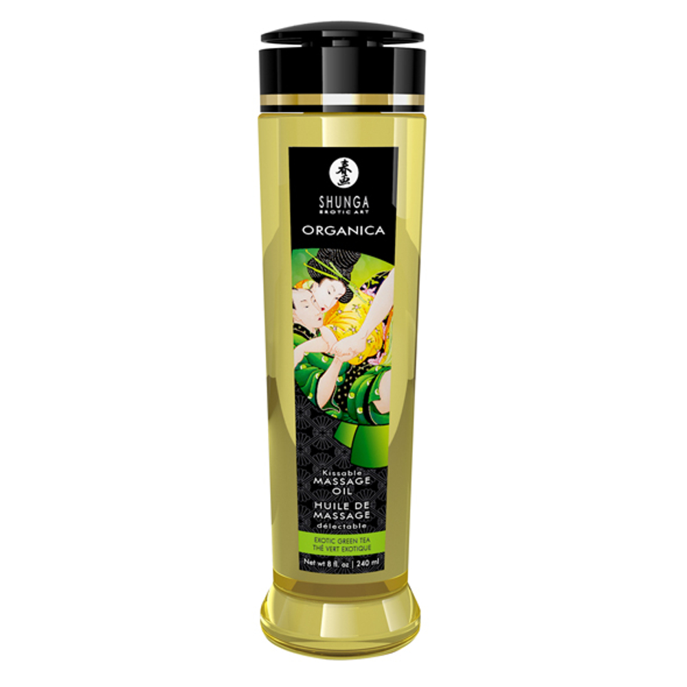 Массажное масло с ароматом "Зеленый чай" Shunga Massage Oil Organica