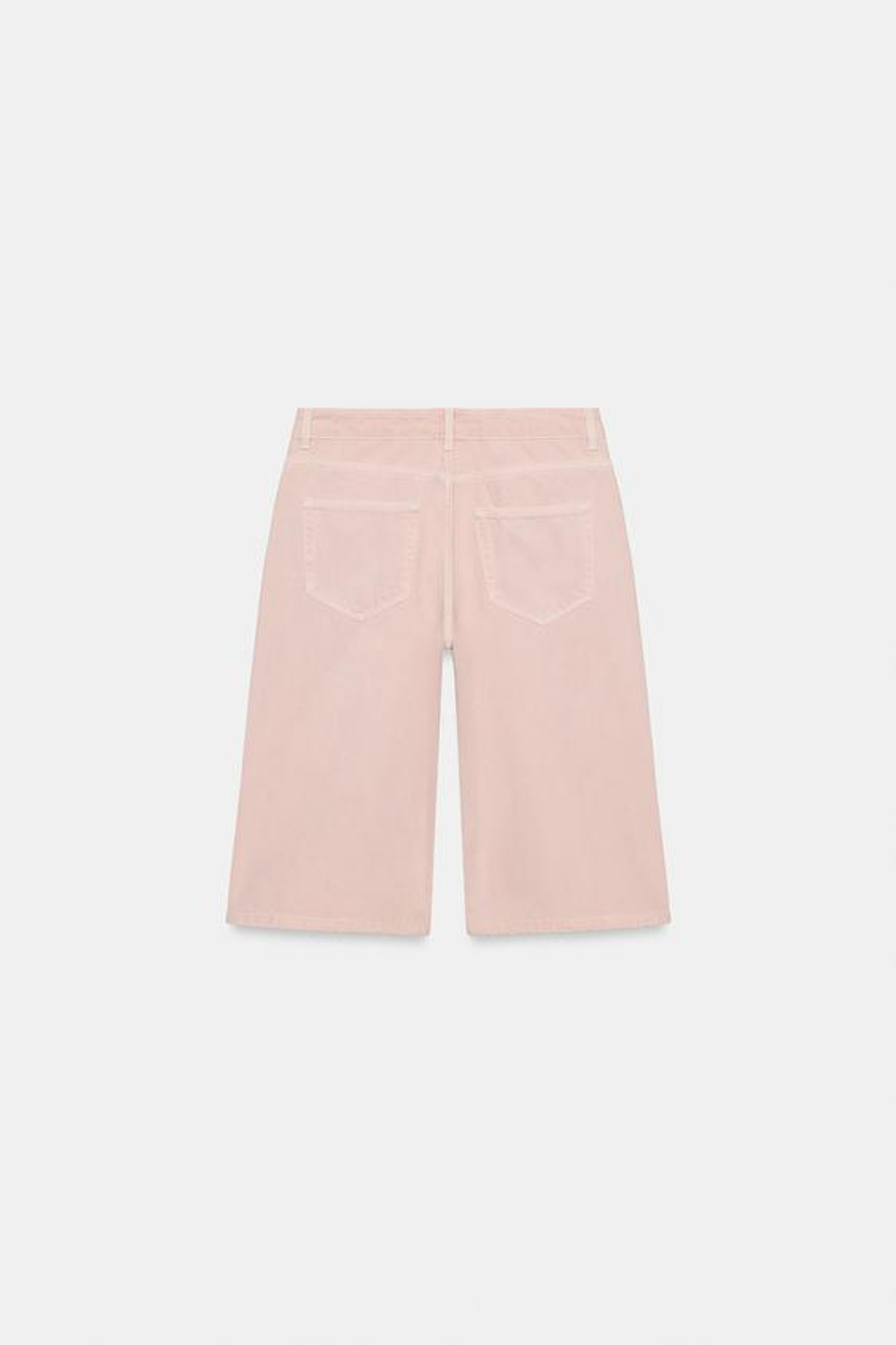 ZARA ДЖИНСОВЫЕ ШОРТЫ СО СРЕДНЕЙ ПОСАДКОЙ — ZW COLLECTION, РОЗОВЫЙ