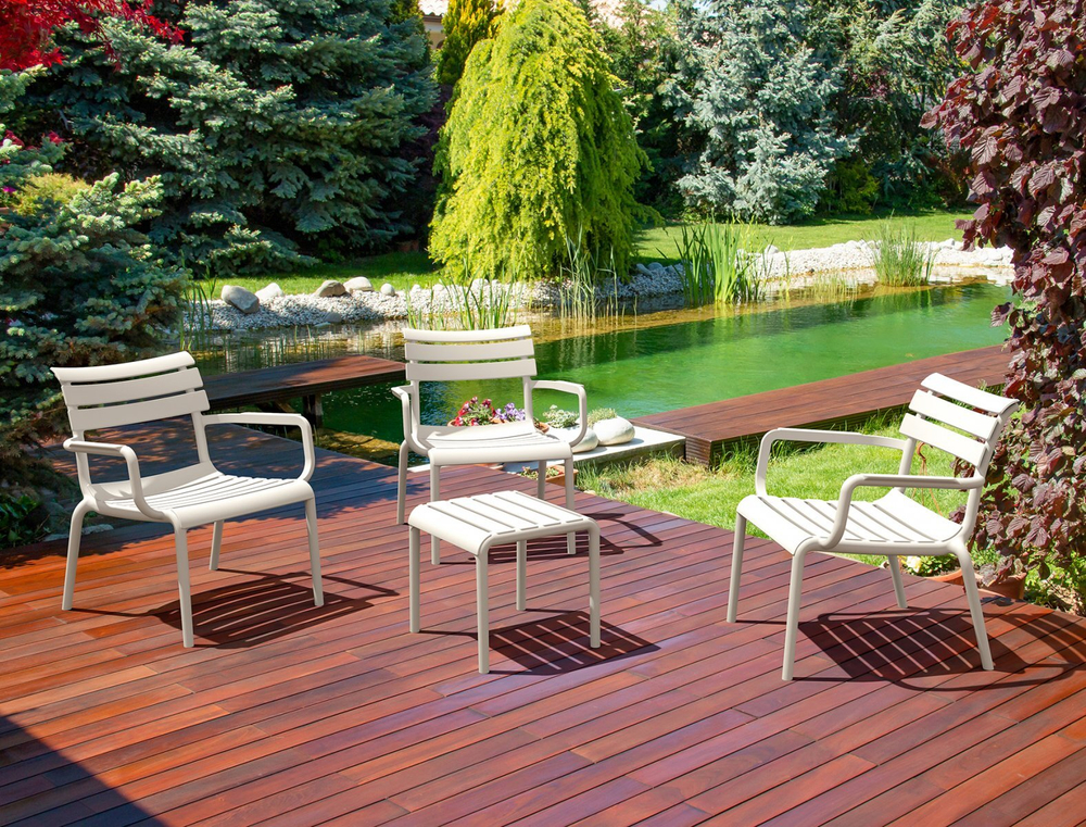 Кресло лаунж пластиковое Siesta Contract Paris Lounge, белый