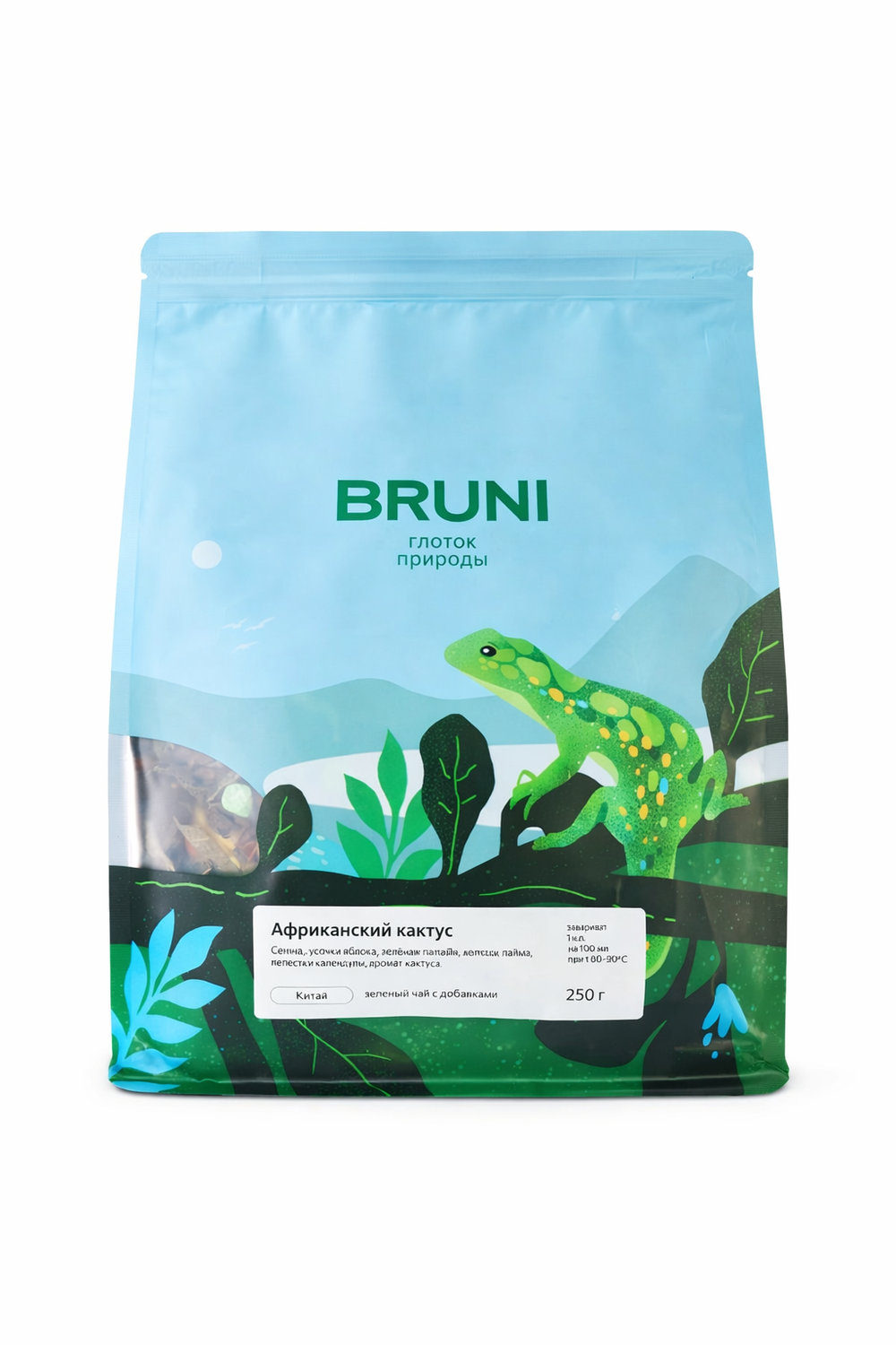 Африканский кактус ТМ BRUNI чай зеленый с добавками, 250 гр