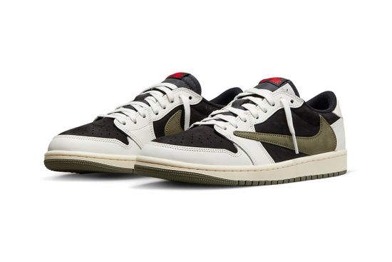 Premium Кроссовки Nike x Travis Scott Air Jordan 1 Low "Olive"