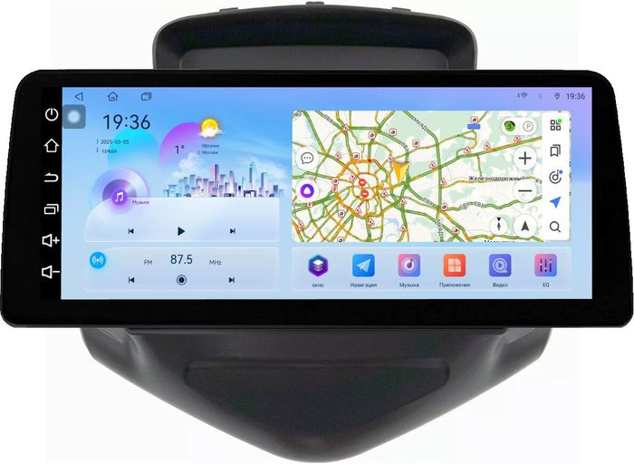 Магнитола для Chevrolet Cruze 1 2009-2012 (рамка черная) - FarCar монитор 12.3" 2K QLED на Android 14, Быстрая, CarPlay, 4G SIM-слот