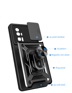 Чехол с кольцом Bumper Case для Poco F5 Pro