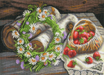 "Русская деревня"-1788 канва с рисунком