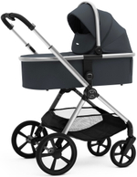 Коляска Agex Life 3 в 1 хромированная рама с автокреслом i-Safe Grey ALM606 Midnight Grey (Темно-серый)