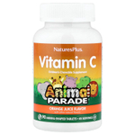 NaturesPlus, Animal Parade®, витамин C, со вкусом апельсинового сока, 90 таблеток в форме животных
