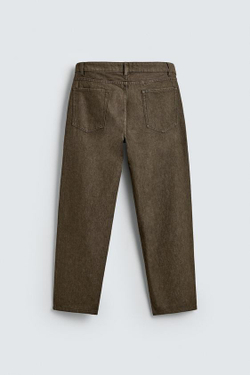 ZARA ДЖИНСЫ STRAIGHT FIT, СВЕТЛО-КОРИЧНЕВЫЙ