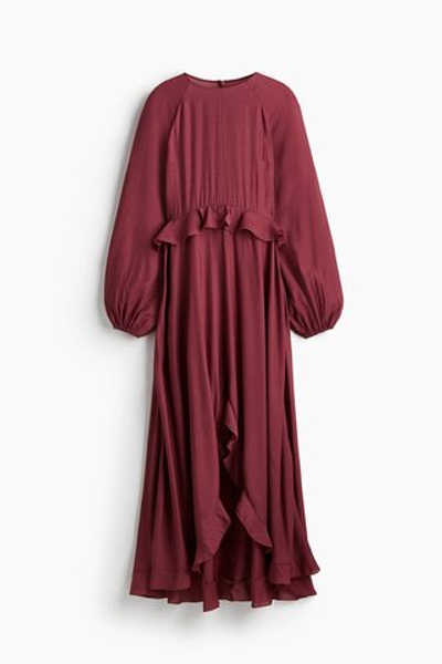 Макси-платье с оборочной лентой - H&M