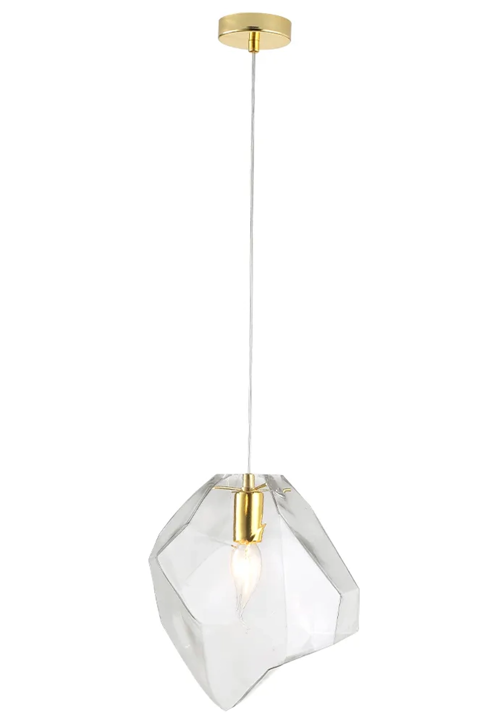 Светильник подвесной Crystal Lux NUESTRO SP1 GOLD/TRANSPARENT