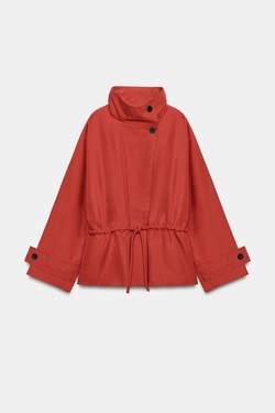 ZARA ПАРКА ОВЕРСАЙЗ — ZW COLLECTION, ЧЕРЕПИЧНЫЙ