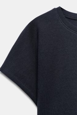 ZARA ФУТБОЛКА INTERLOCK С ЯПОНСКИМИ РУКАВАМИ, МОРСКОЙ СИНИЙ