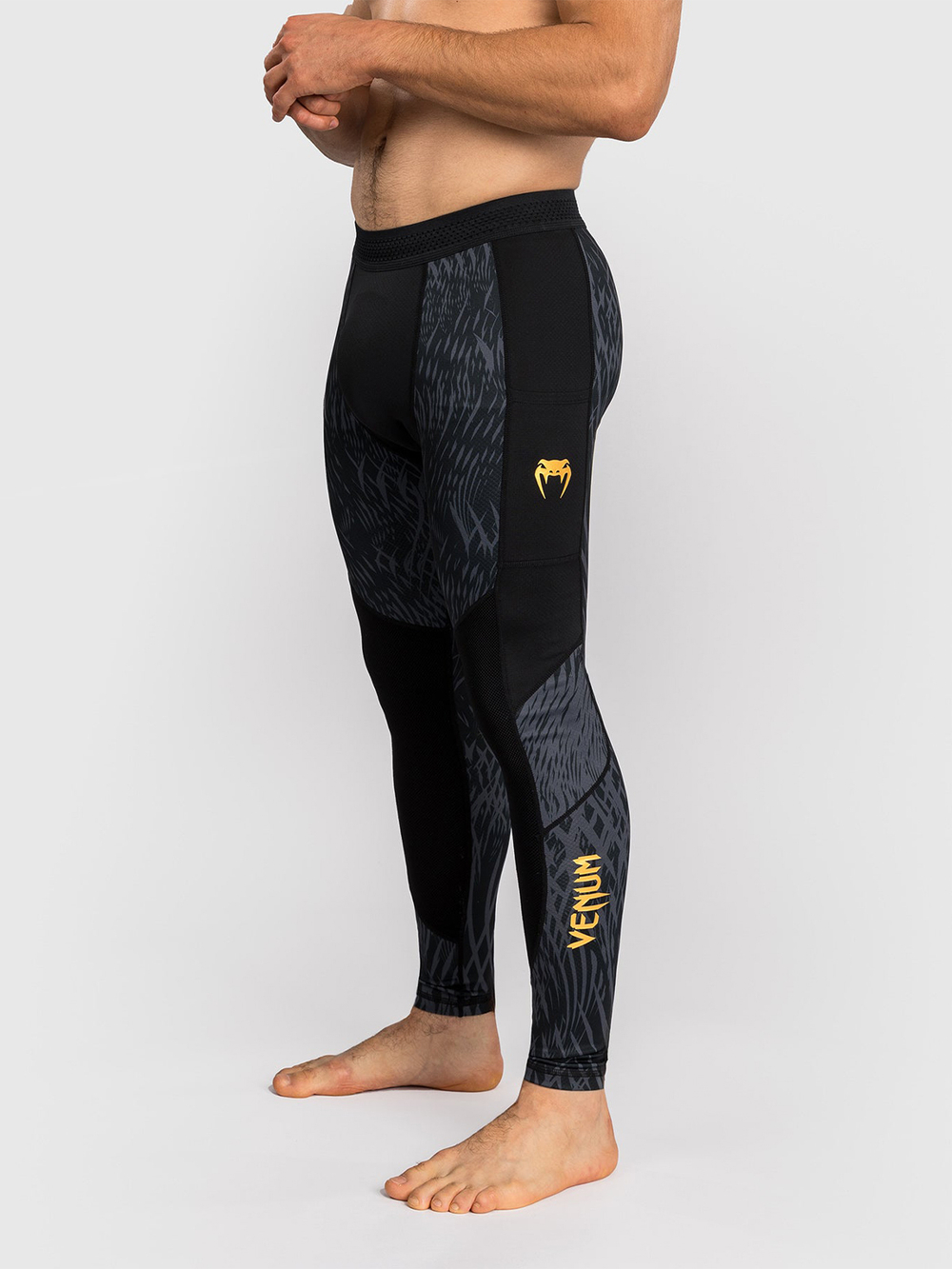 Тайтсы Venum x Chimaev Wild Borz Black/Grey/Gold