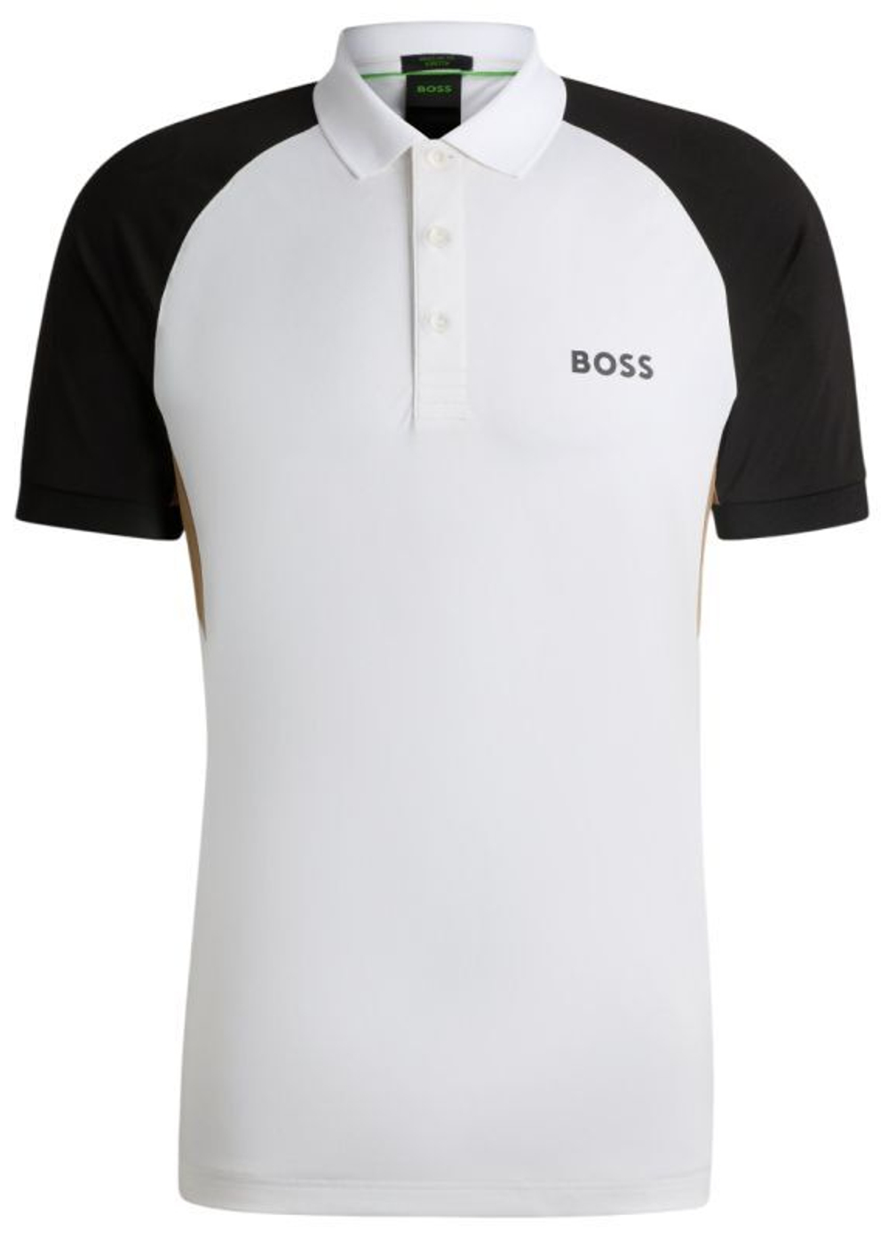 Мужское теннисное поло BOSS Active Paddy Colour Blocked - белый