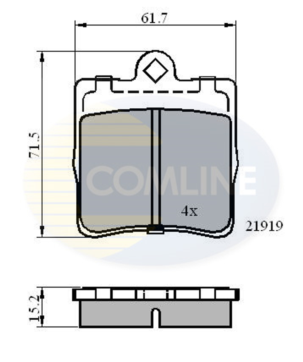 COMLINE - CBP0454-CML - Brake Pad Set, disc brake