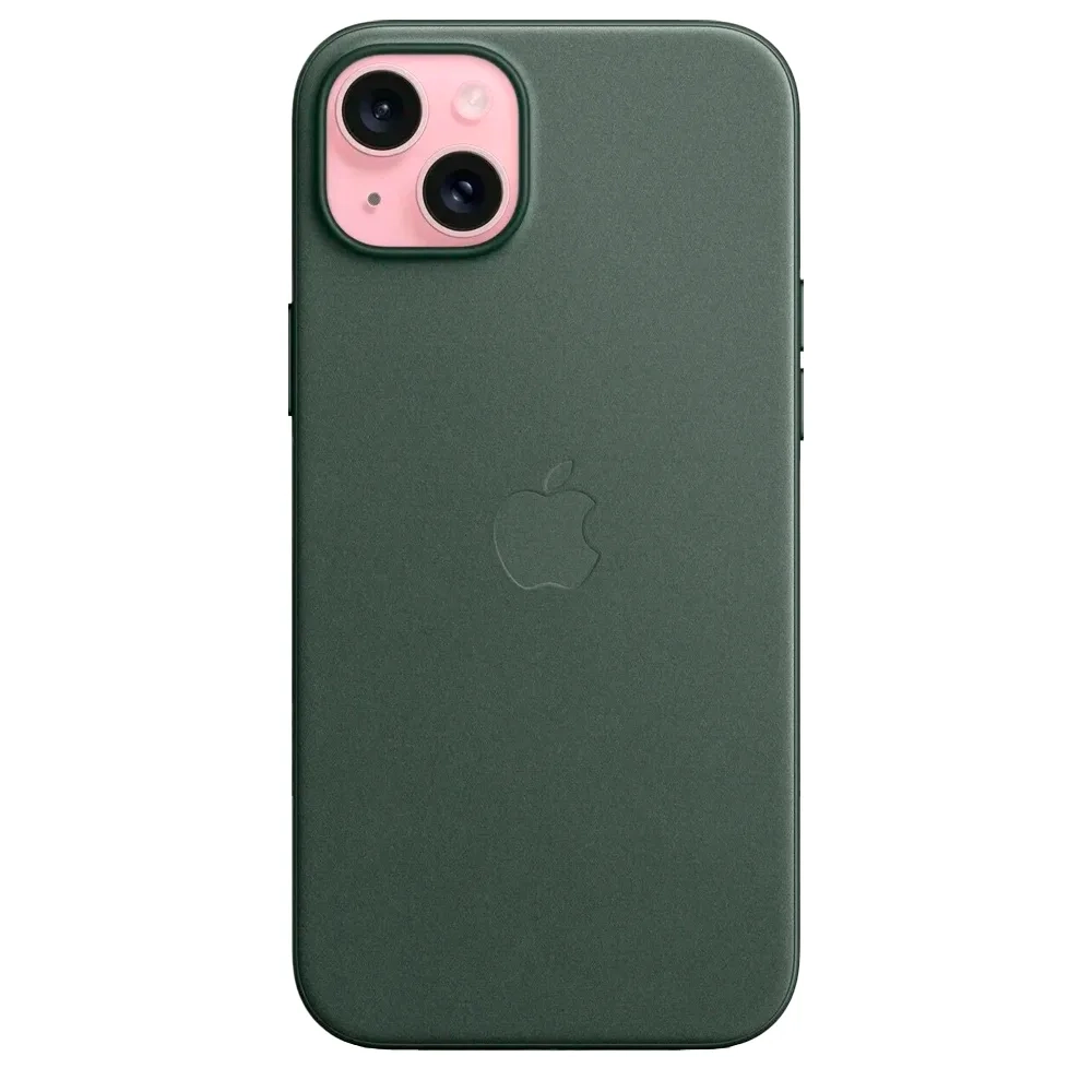 Тканевый чехол с поддержкой MagSafe Apple FineWoven Case для iPhone 15 Plus, Evergreen (Вечнозеленый)