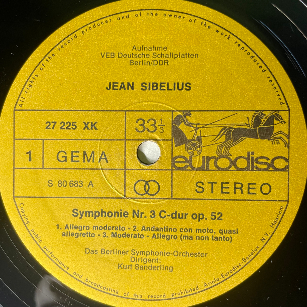 Сибелиус, Берлинский симфонический оркестр - Финляндия 2LP (Германия)