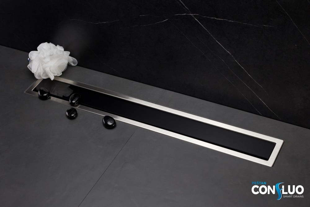 Душевой лоток Pestan Confluo Premium Line 300 Black Glass