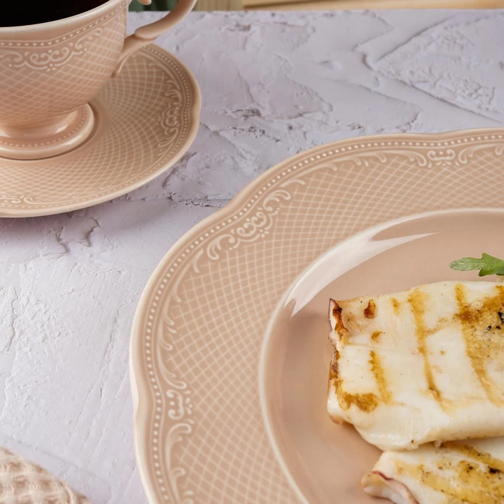 Тарелка 27 см, фарфор,серия "Aristocrat-Peach Tea", Noble