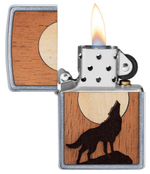 Зажигалка WOODCHUCK USA Howling Wolf ZIPPO 49043