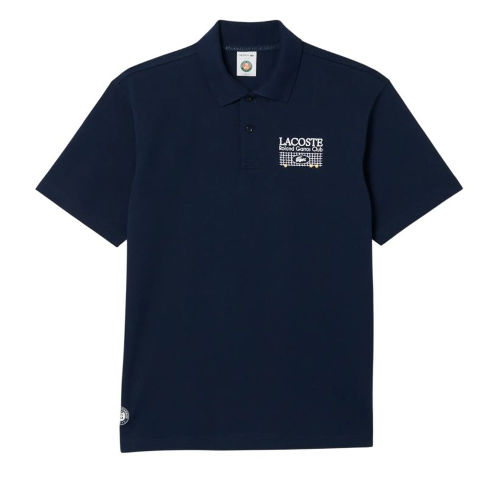 Теннисное поло Lacoste Roland-Garros Edition Petit Pique - navy blue