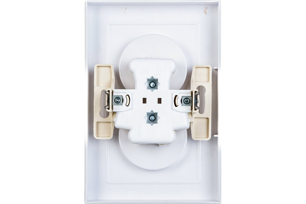 Двухместная розетка Systeme Electric ATLAS DESIGN без заземления 16А в сборе белая