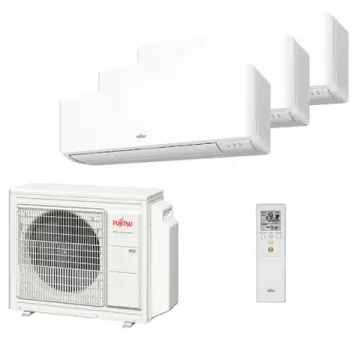 Мультисплит система на 3 комнаты Fujitsu ASYG07KMCC x 3 / AOYG18KBTA3