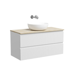 Тумба подвесная Sancos Snob R, Bianco 995х445х500, под столешницу без отверстия под смеситель, цвет Kreman, арт. SNR100W