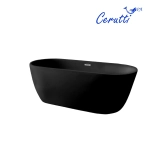 Ванна d'ISEO170MBII акриловая отдельностоящая, черная матовая Ceruttispa