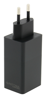 Сетевое зарядное устройство Patona Premium GaN PD65W 2xUSB-C 1xUSB-A