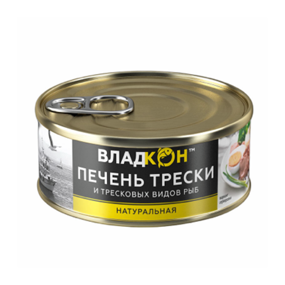 Печень трески Владкон натуральная 160г