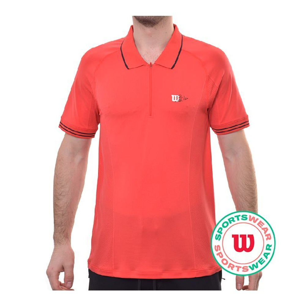 Мужское теннисное поло Wilson Series Seamless Polo - красный