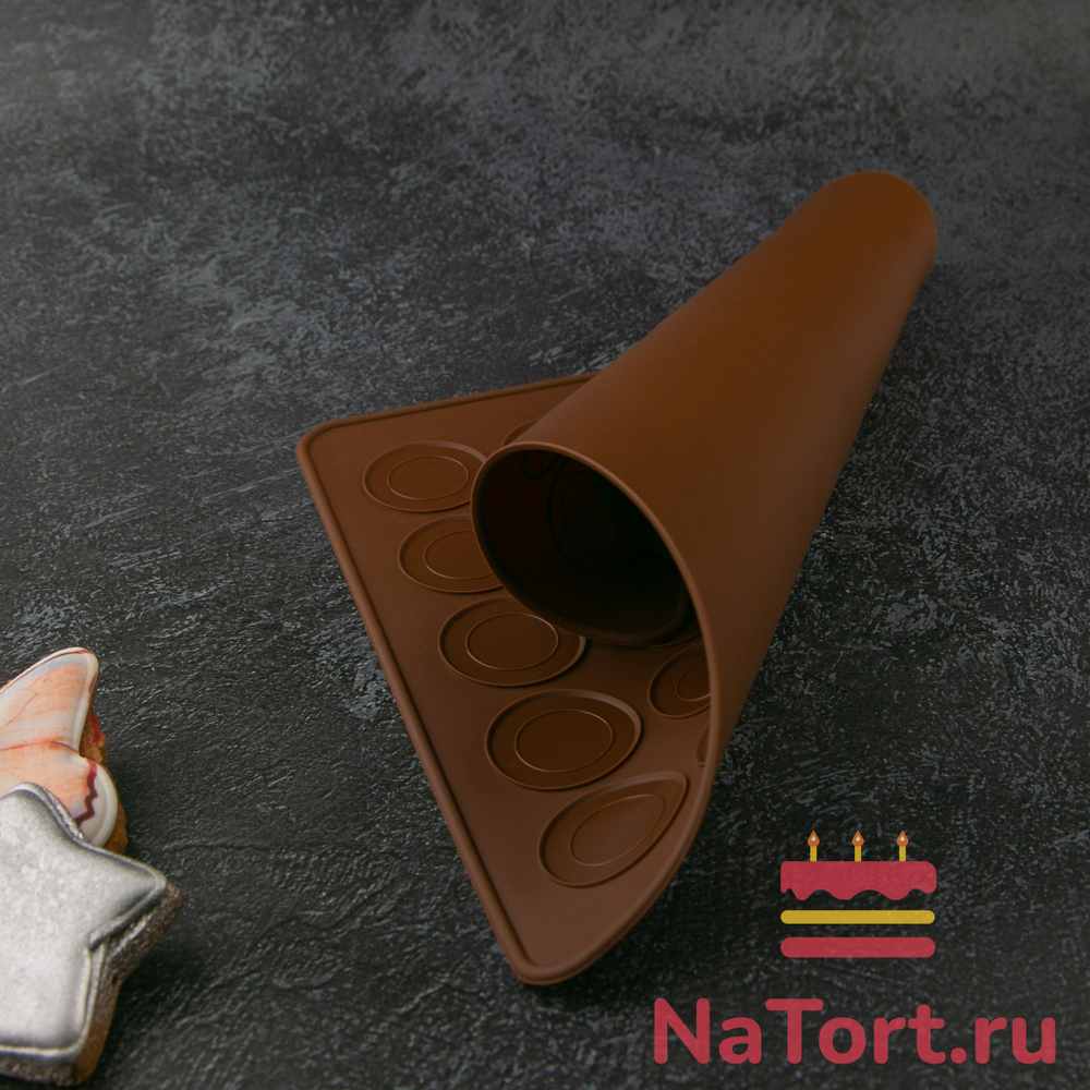 Коврик для Макаронс силиконовый 30 ячеек, 29*26см