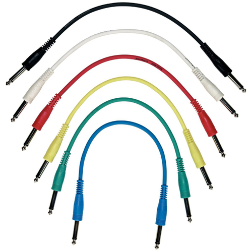 Rockcable RCL30030 D5 кабель 30 см джек-джек. Комплект 6 шт., разноцветные
