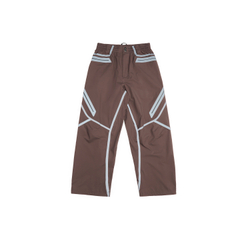 Брюки Blue Monte Geometric-Cut Laminated Trousers "Navy Blue"