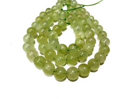 Бусины берилл зелёный АА шар гладкий 6,5 мм, нить ~ 19 см 30 бусин