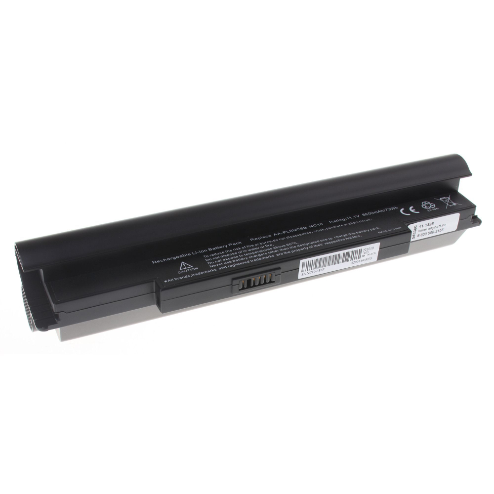 Аккумулятор AnyBatt 6600mAh для ноутбуков Samsung NC10, N130, N110, N120, N128