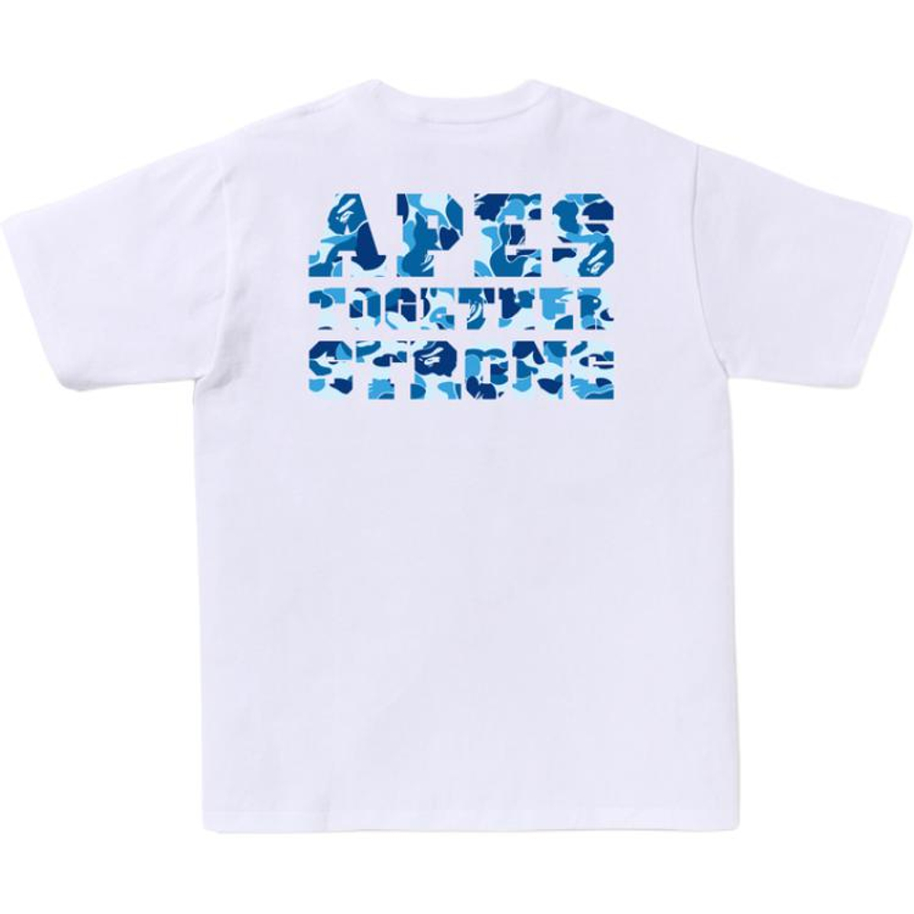 A Bathing Ape Abc Camo College Ats Tee белый синий