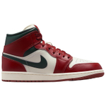 Jordan Air Jordan 1 Cushioning Mid top Vintage Basketball Shoes Unisex Red White