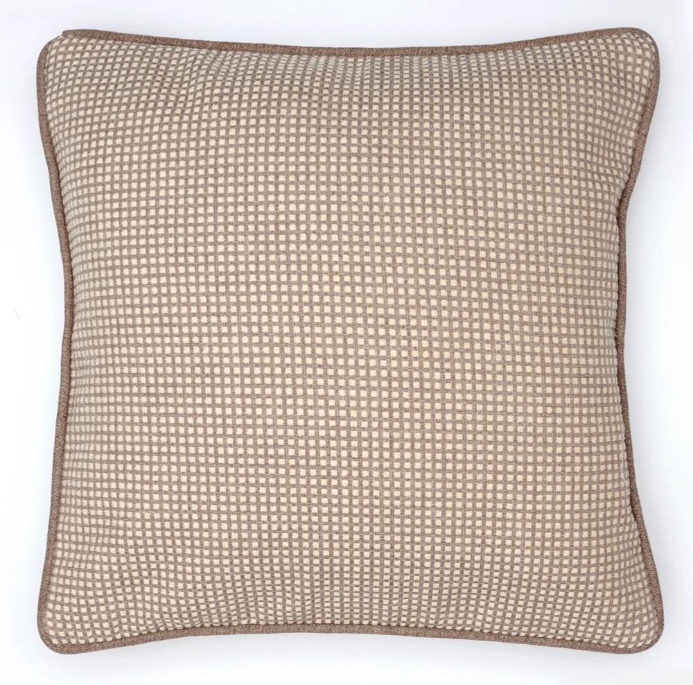 CUBEПодушка декоративная 40х40 кремово-бежевая клетка Textil Roig 40x40