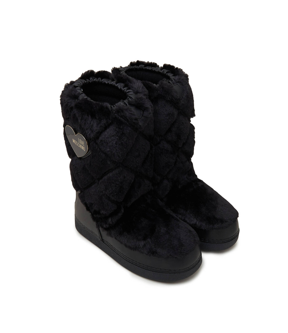 Утепленное угги Love Moschino - черный(JA24172G0HJW0)